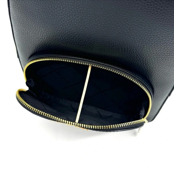 Michael Kors Medium Jaycee Backpack & Large Continental Wallet Black/Gold - Picture 10 of 14